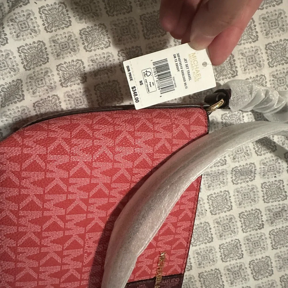 Michael Kors Two-Tone Burgundy and Pink Crossbody Bag